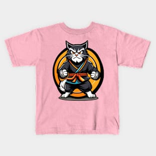 Cat-Fu Master Kids T-Shirt